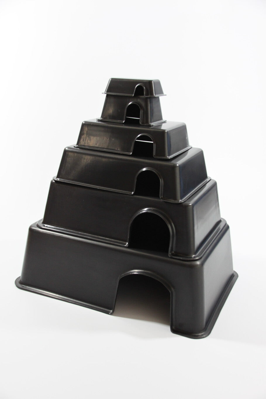Black Plastic Reptile Breeder Hide Box | Rectangular | Live Hermit Crabs Shelter | Live Garden Snails