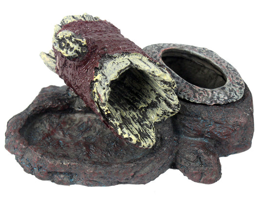 Reptile Resin Combo Food and Water Bowl | Natural Rock