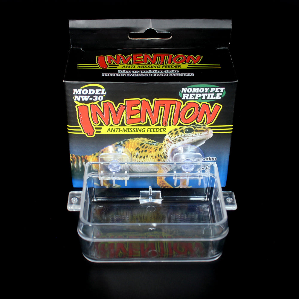 Escape-Proof Feeder Feeding Container for Reptiles | NW-30 | With Suction Cups for Vivariums