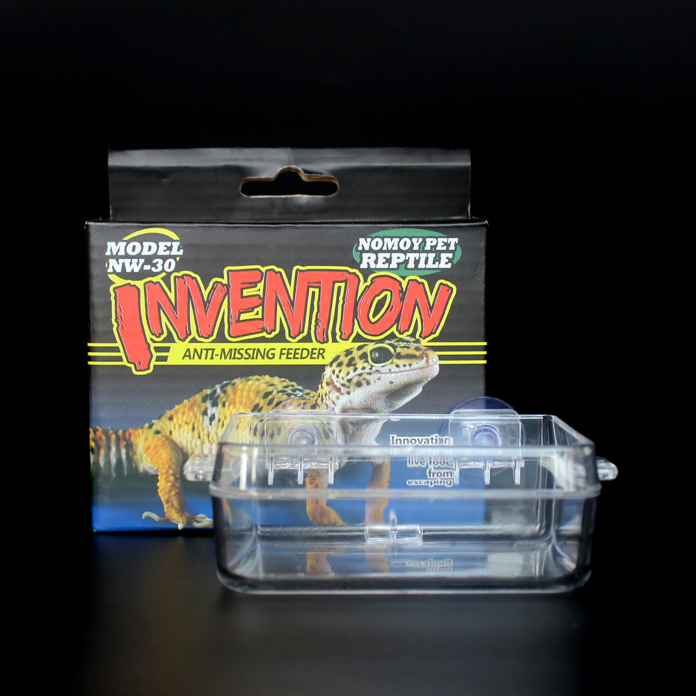 Escape-Proof Feeder Feeding Container for Reptiles | NW-30 | With Suction Cups for Vivariums