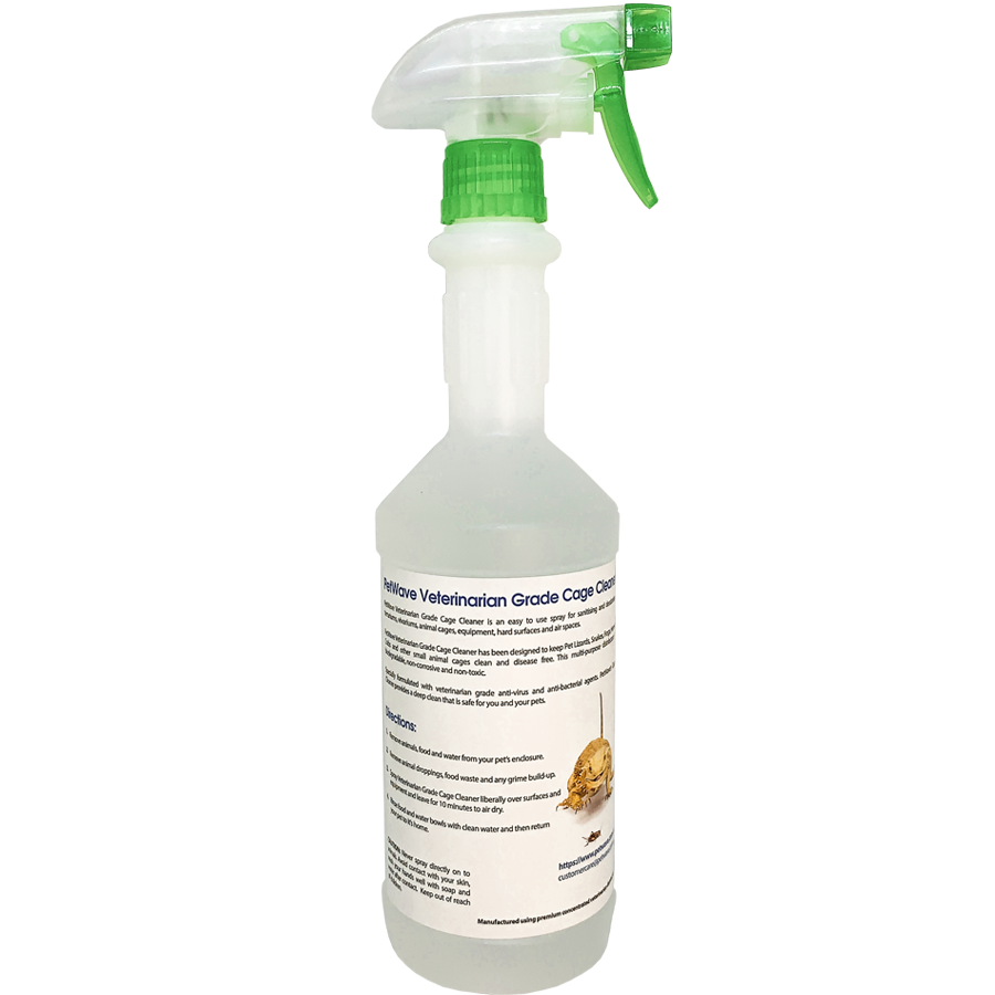 Veterinarian Grade Cage Cleaner Spray | Strong Sanitiser & Disinfectant For Vivariums & Terrariums | Kills Viruses | Kills Bacteria | Deodorises