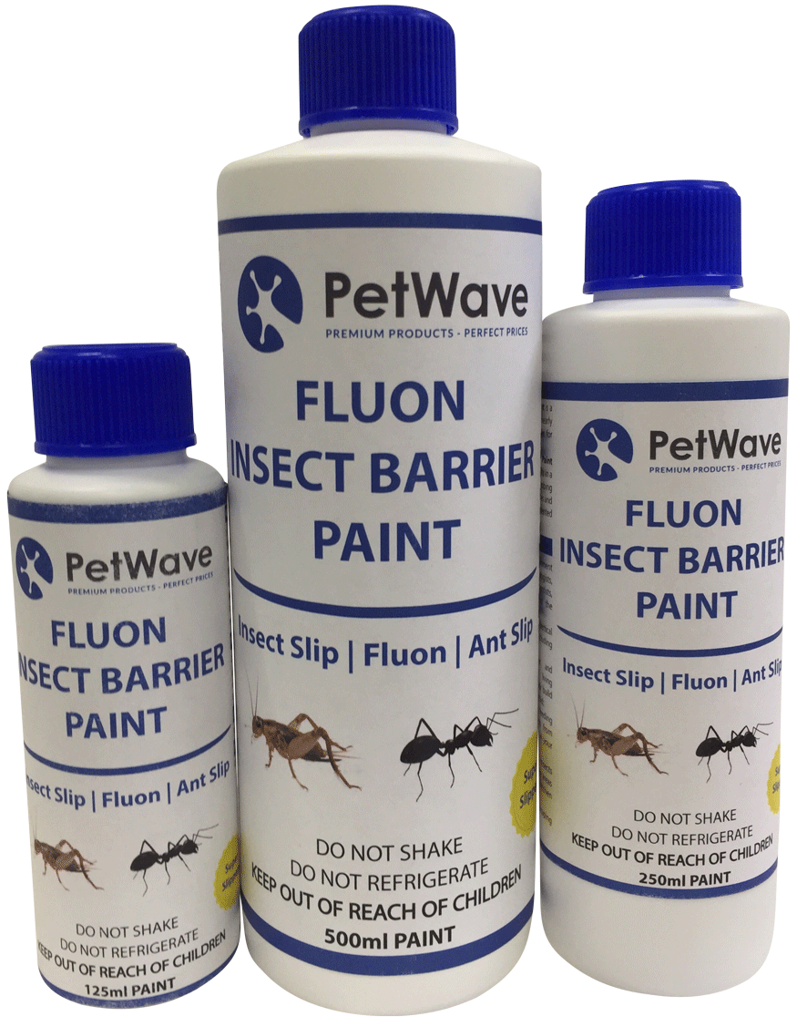 Fluon | Concentrated Insect Barrier Paint | Live Insect Control | Fluon Insect Film | Woodies Teflon Barrier | Fluon AD-1 | Ant Slip | Fluon Paint