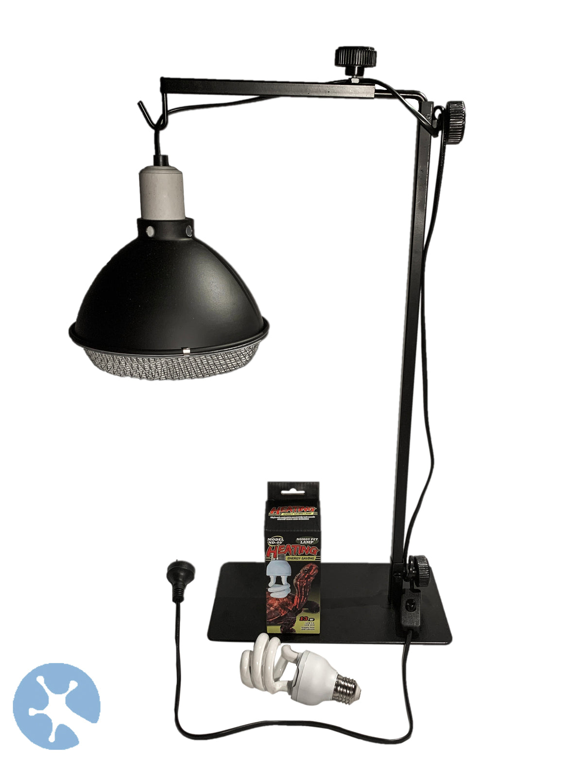 UVB Reptile Heating Kit for Vivariums & Terrariums | Contains Lamp, UVB Globe, Lamp Stand & Lamp Cover | UVB Light for Bearded Dragons