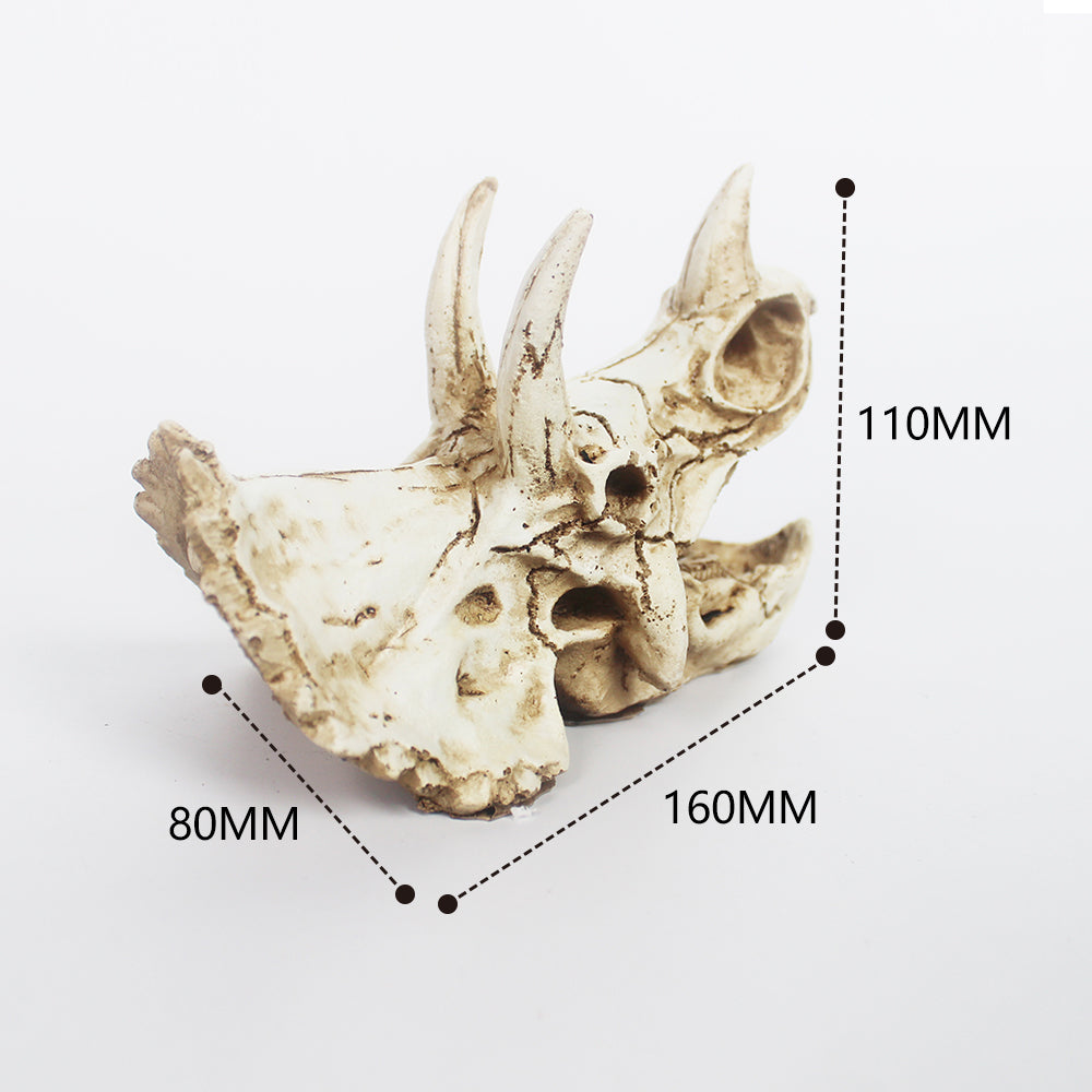 Triceratops Dinosaur Skull Vivarium Decoration
