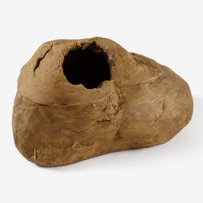 Clay Brown Log Hide | Reptile Resin Cave Log