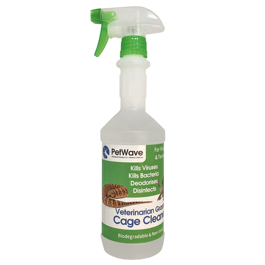 Veterinarian Grade Cage Cleaner Spray | Strong Sanitiser & Disinfectant For Vivariums & Terrariums | Kills Viruses | Kills Bacteria | Deodorises 