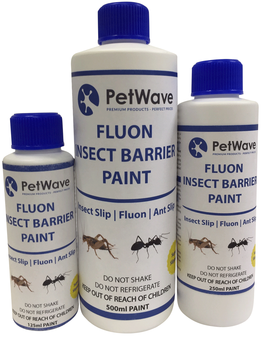 Fluon | Concentrated Insect Barrier Paint | Live Insect Control | Fluon Insect Film | Woodies Teflon Barrier |  Fluon AD-1 | Ant Slip | Fluon Paint
